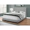 Monarch Specialties Bed, Queen Size, Platform, Bedroom, Frame, Upholstered, Linen Look, Wood Legs, Grey, Chrome I 5984Q - alternate 3